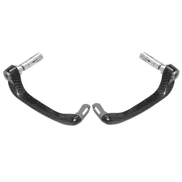 Coppia paraleva Accossato carbonio inserto argento attacco 12mm-16mm