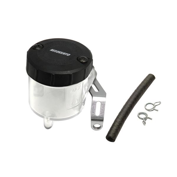 Accossato 45cc brake fluid reservoir kit with bracket and black cap