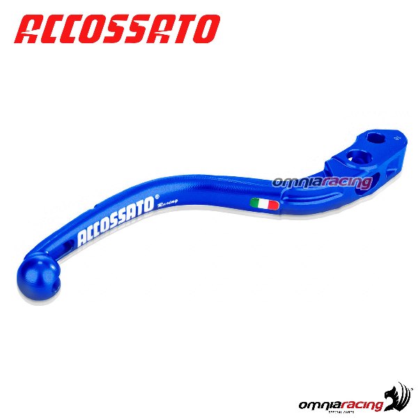 Leva freno fissa lunga per pompe radiali Accossato e Brembo PRS 17-18-19mm colore blu