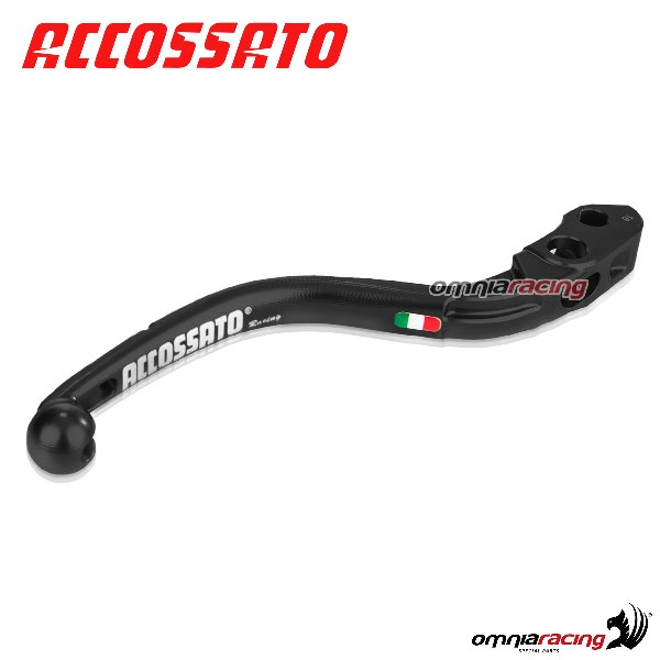 Leva freno fissa lunga per pompe radiali Accossato e Brembo interasse 18mm colore nero