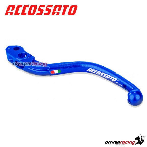 Leva frizione fissa corta per pompe radiali Accossato e Brembo interasse 16mm colore blu