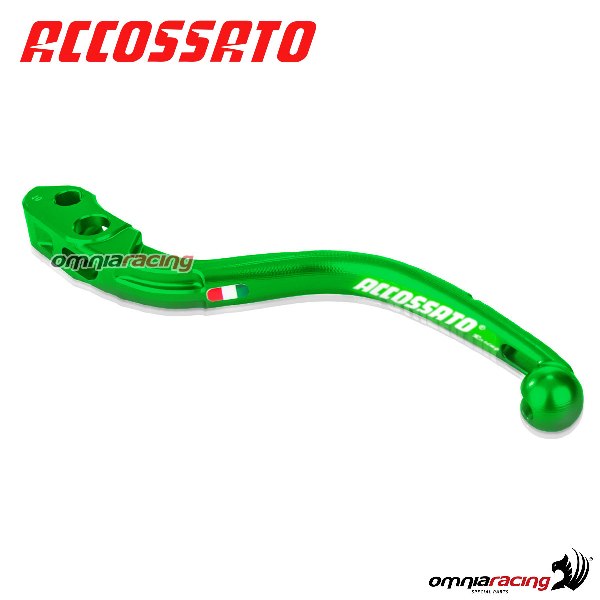 Leva frizione fissa corta per pompe radiali Accossato e Brembo interasse 16mm colore verde