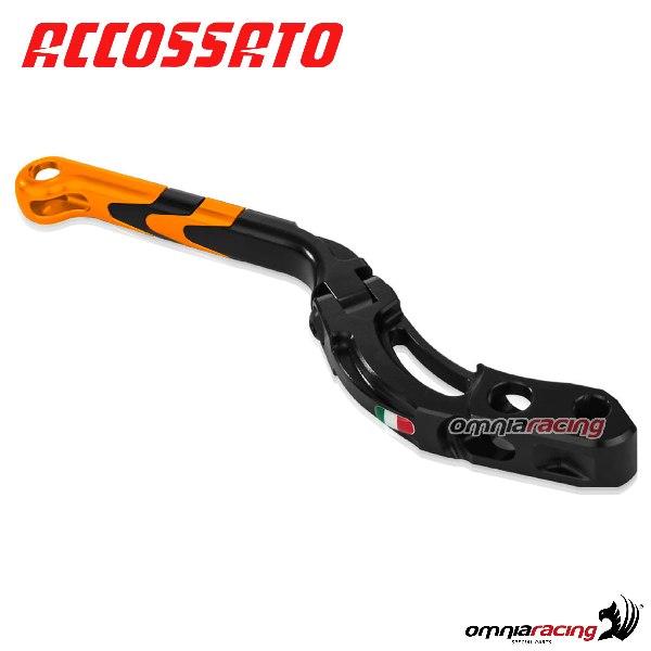 Leva freno Revolution snodata per pompe radiali Accossato e Brembo PRS 17-18-19mm colore arancio