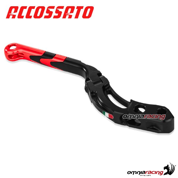 Leva freno Revolution snodata per pompe radiali Accossato e Brembo PRS 17-18-19mm colore rosso