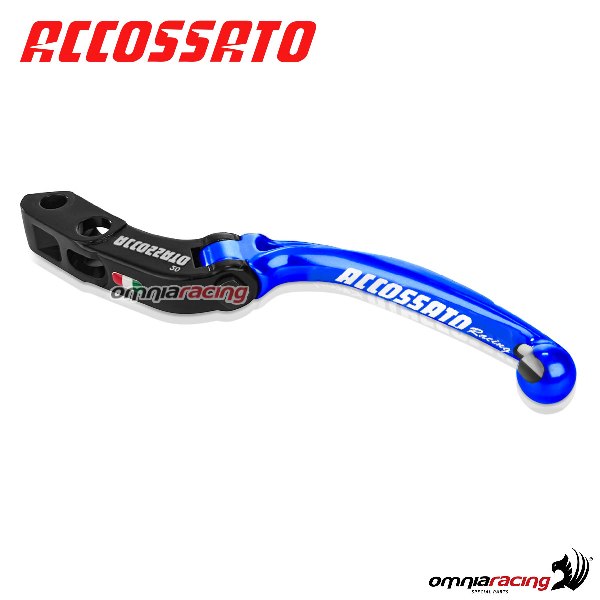 Leva frizione snodata corta per pompe radiali Accossato e Brembo interasse 18mm colore blu RST