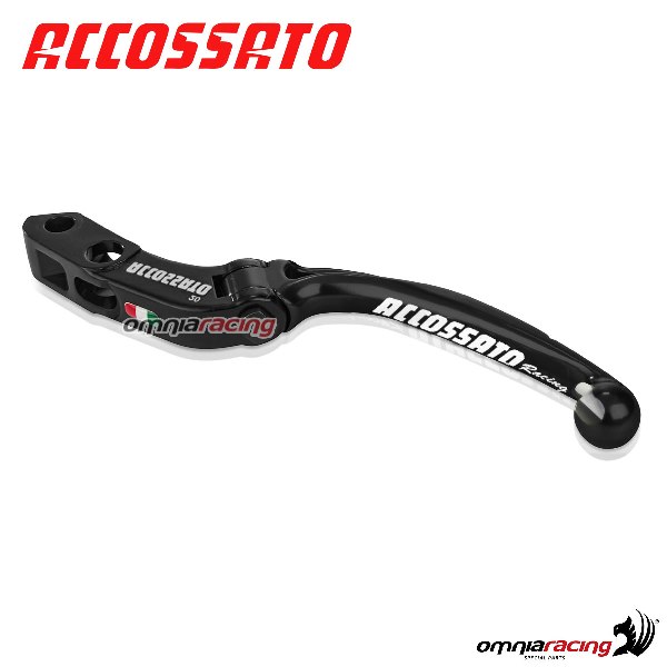 Leva frizione snodata corta per pompe radiali Accossato e Brembo interasse 16mm colore nero RST