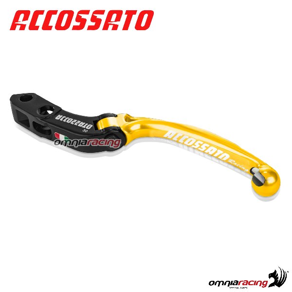 Leva frizione snodata corta per pompe radiali Accossato e Brembo interasse 16mm colore oro RST