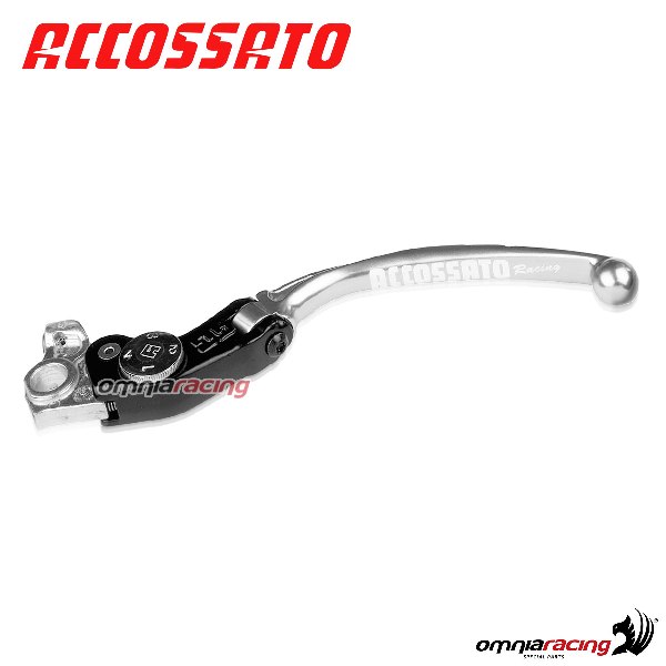 Leva frizione lunga regolabile snodata Accossato colore argento per Moto Guzzi Norge 1200 2006>2009