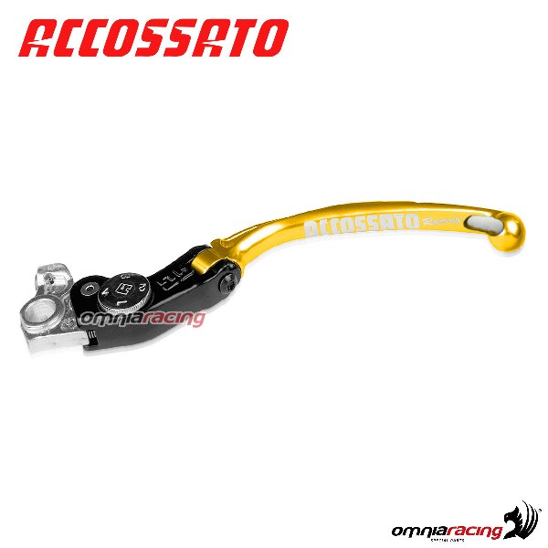 Leva frizione lunga RST regolabile snodata Accossato colore oro per Moto Guzzi Norge 1200 2006>2009