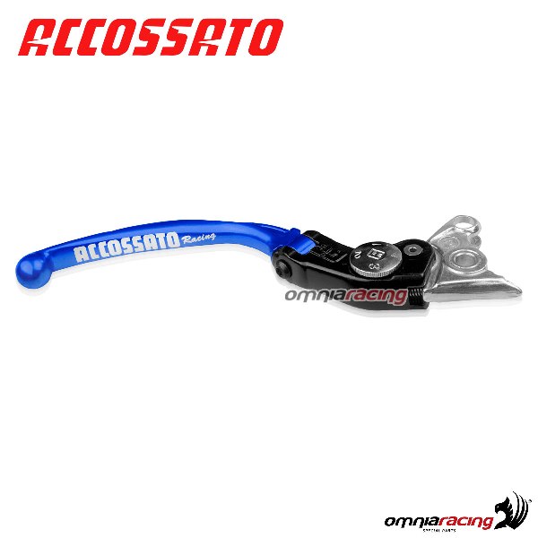 Leva freno lunga regolabile snodata Accossato colore blu per Ducati Monster 1000 S4R 2005>2006