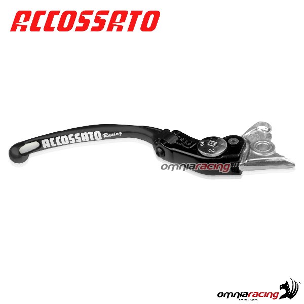 Leva freno lunga RST regolabile snodata Accossato colore nero per Ducati Monster 1000 S2R 2006>2007