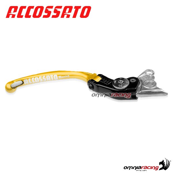 Leva freno lunga RST regolabile snodata Accossato colore oro Benelli Tornado 900LE/RS/TRE 2002>2005