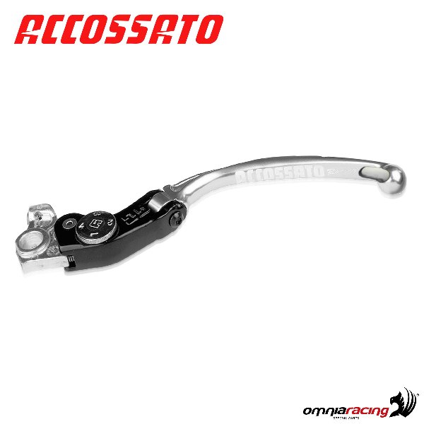 Leva frizione regolabile RST snodata Accossato colore argento per Ducati Monster 696 2010>2013