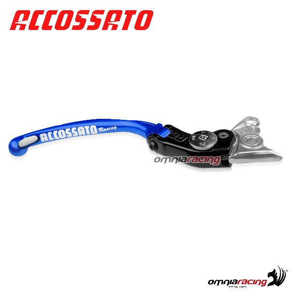 Leva freno regolabile RST snodata Accossato colore blu per Ducati Hypermotard 796 2009>2017