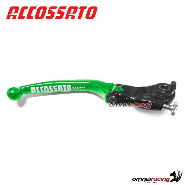 Leva freno snodata per pompe originali Accossato colore verde Ducati Panigale 899 2014>2015