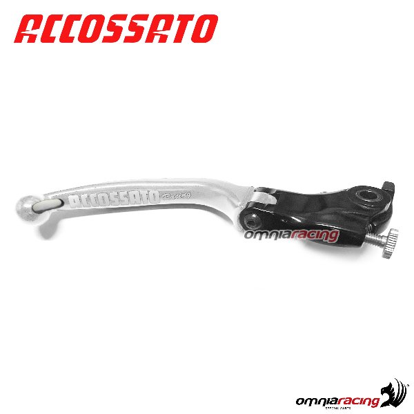 Leva freno snodata per pompe originali Accossato colore argento Ducati Panigale 899 2014>2015
