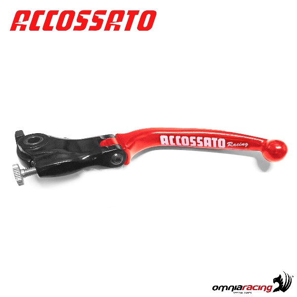 Leva frizione snodata per pompe originali Accossato colore rosso Ducati Monster 1100/EVO/S 2009>2013