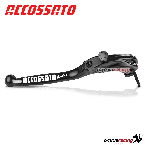 Folding lever RST Accossato for brake master cylinder Nissin black Kawasaki Z1000 ABS 2007>2009