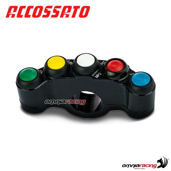 Pulsantiera racing Accossato destra/sinistra con 5 pulsanti personalizzabili