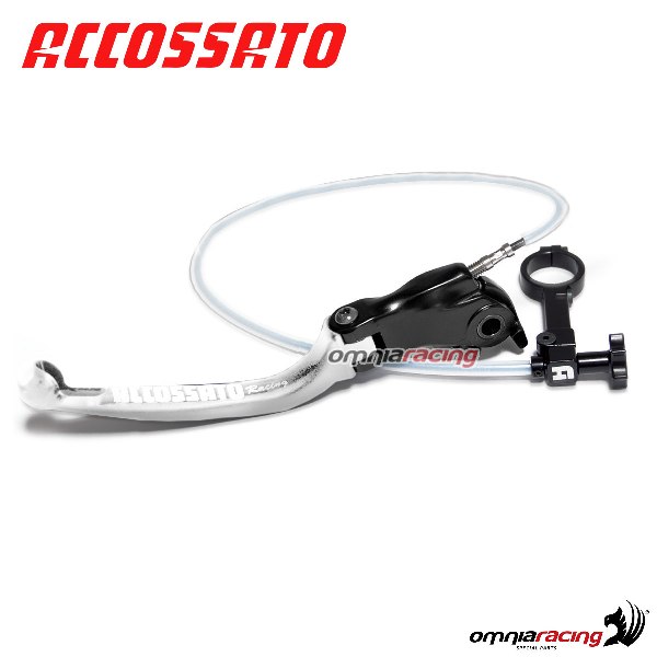 Leva freno con controllo remoto Accossato argento e supporto 60mm RST Ducati Monster 1200S/R 2014>