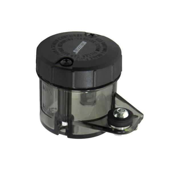 Accossato 45cc smoked brake fluid reservoir tank with black cap