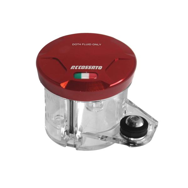 Accossato 45cc brake fluid reservoir tank with red cap