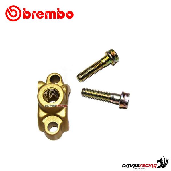 Mirror support bracket for brake / clutch master cylinder M10x1.25 right thread Brembo PSC 13/15/16