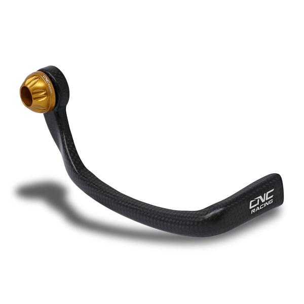CNC Racing Brake-Guard Carbon Race glossy carbon lever protector gold