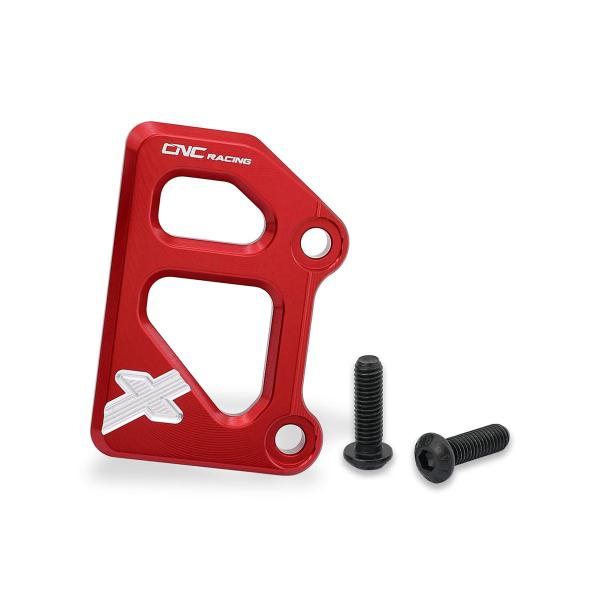 CNC Racing red rear brake pump protection Ducati DesertX 937 2022-2024