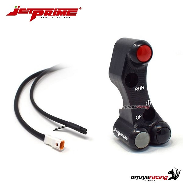 Pulsantiera JetPrime plug&play 3 tasti lato destro Brembo Ducati Hypermotard 1100 EVO/SP 10>12