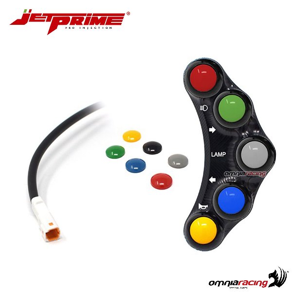 JetPrime road left handlebar switches 7 button in aluminum for Ducati Monster S/EVO 2009>2013