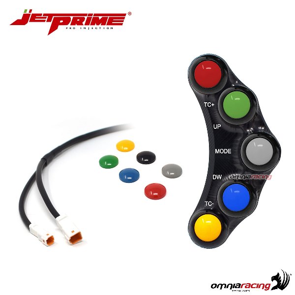 Pulsantiera JetPrime plug&play RACE 5 tasti lato sinistro per Ducati Panigale 899 2014>2015