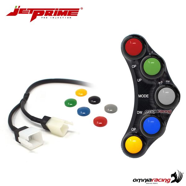 JetPrime Racing left handlebar switches 5 button in aluminum for Aprilia RSV4 2009>2010
