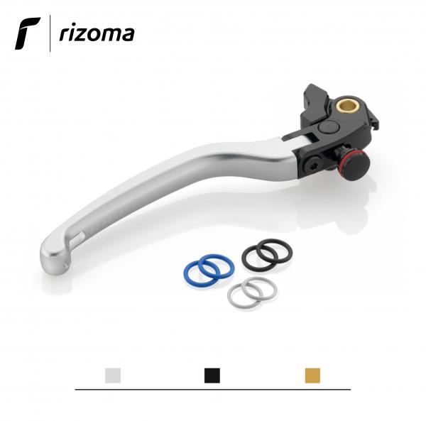Leva freno Rizoma 3D Profile regolabile argento per Suzuki GSXR600 2006>