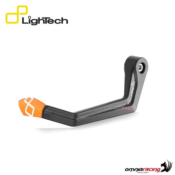Lightech protezione leva frizione in alluminio con terminale colore arancione paraleva 148mm