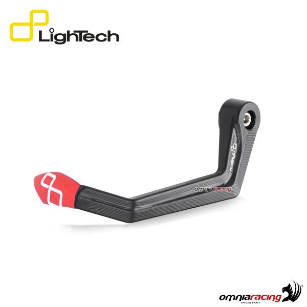Lightech protezione leva frizione in alluminio con terminale colore rosso paraleva 148mm