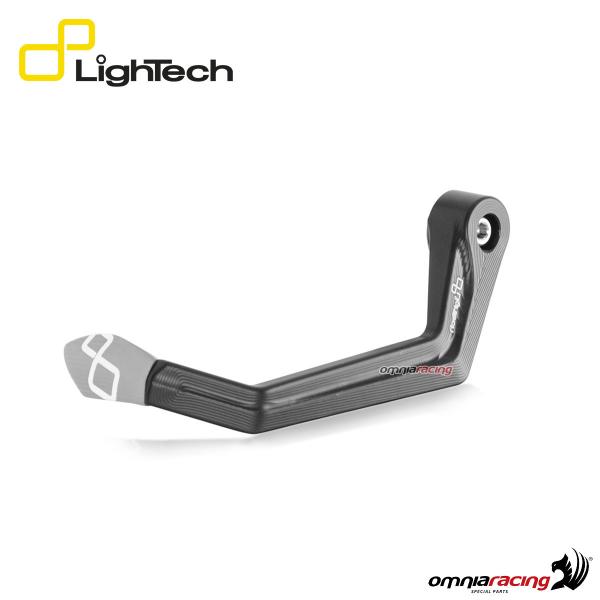 Lightech aluminium clutch lever guard with guard end silver color and wheelbase 132mm