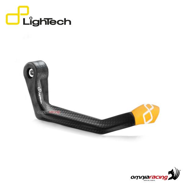 Lightech carbon fiber brake lever guard with guard end gold color and wheelbase 132mm