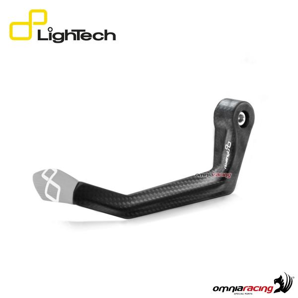 Lightech protezione leva frizione in carbonio con terminale colore silver paraleva 132mm