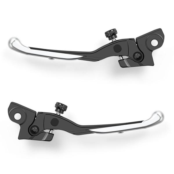 Pair of Rizoma brake levers adjustable silver Vespa GTS 2023-2024