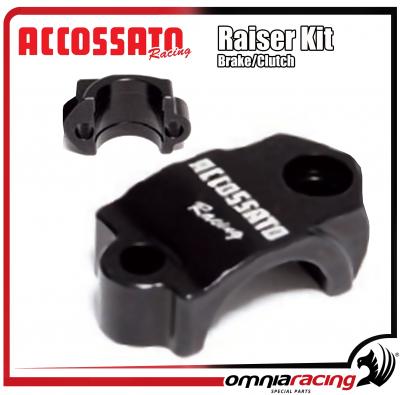 Anodised black brake master cylinder raiser kit