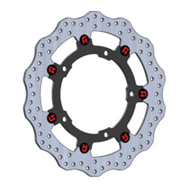 Front Brake Disc 310mm Floating Wave Black Accossato Kawasaki Z400 2019-2020