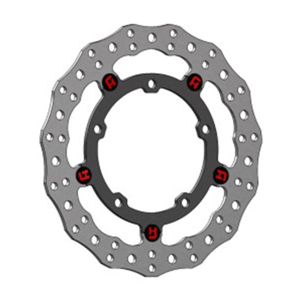 Front Brake Disc 290mm Floating Wave Black Accossato Kawasaki Ninja 125 2019-2020