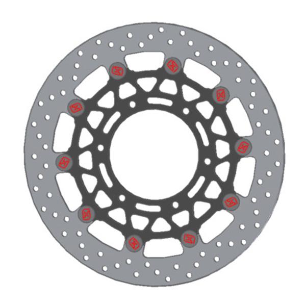 Front Brake Disc 320mm Floating Black Accossato Suzuki GSX-S 1000 2022-2024