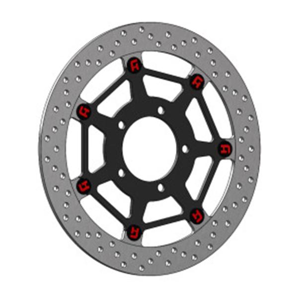 Front Brake Disc 310mm Floating Black Accossato Kawasaki Z1000 2014-2020