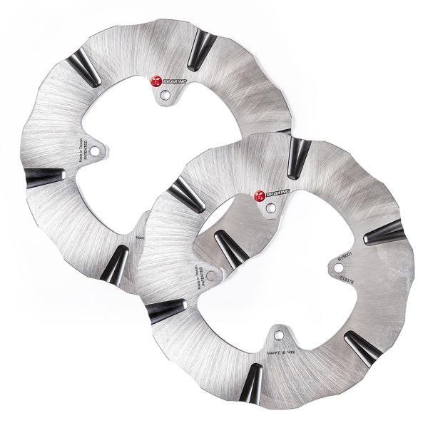 Coppia dischi freno anteriori Braking Batfly Arctic Cat HDX 700 CREW XT 2017