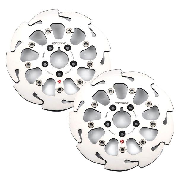 Coppia dischi freno anteriori Braking Hummer Harley Davidson FLTR/I Road Glide 1450 1998-1999