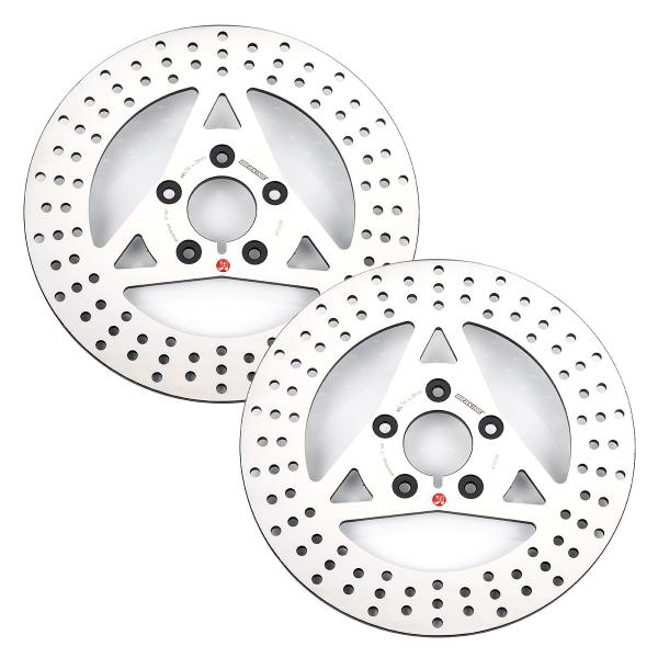 Coppia dischi freno anteriori Braking R-fix Harley Davidson FLTR/I Road Glide 1450 1998-1999