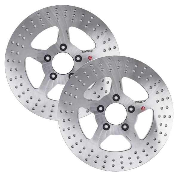 Coppia dischi freno anteriori Braking R-Fix Harley Davidson Electra Glide Classic 1584 2008-2013