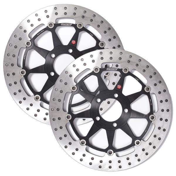 Coppia dischi freno anteriori Braking R-Stx Kawasaki VN Mean Streak 1500 2002-2003